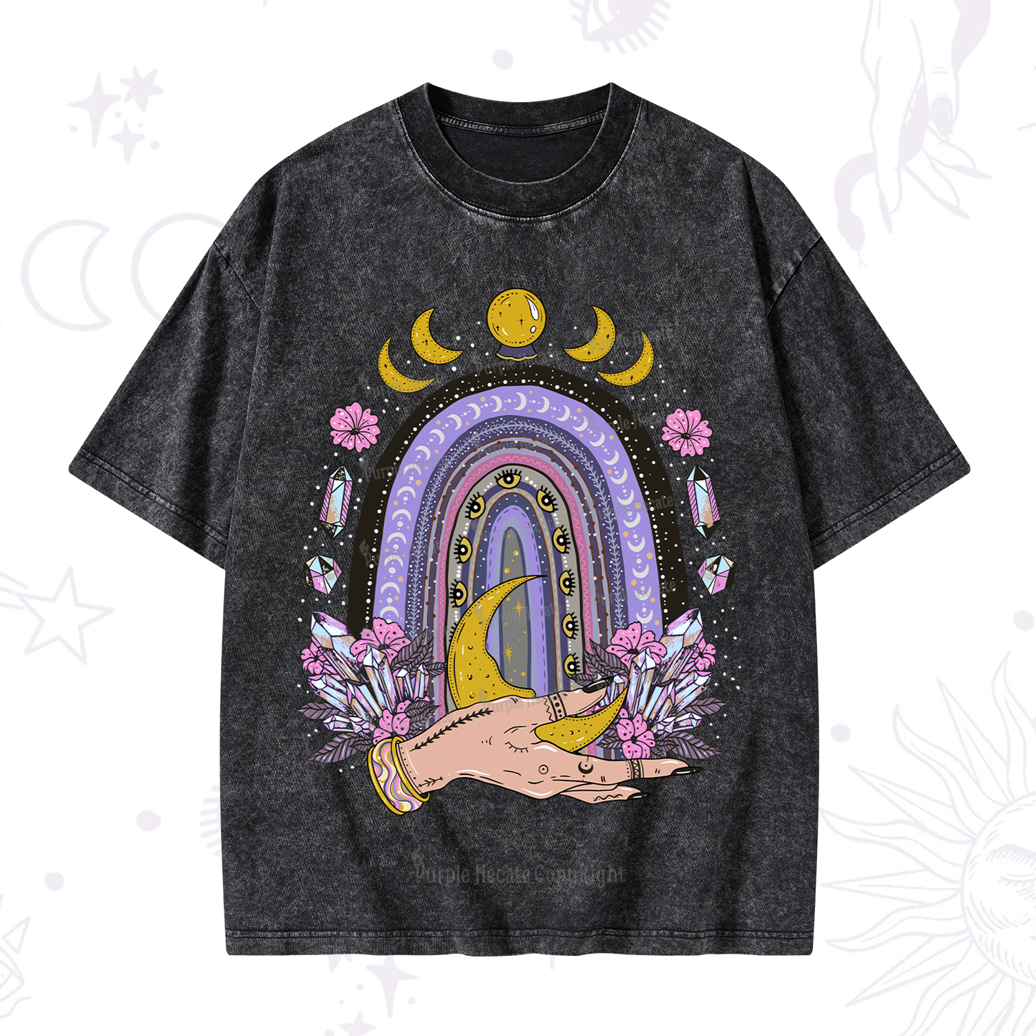 Purplehecate Magic Rainbow Washed T-Shirt