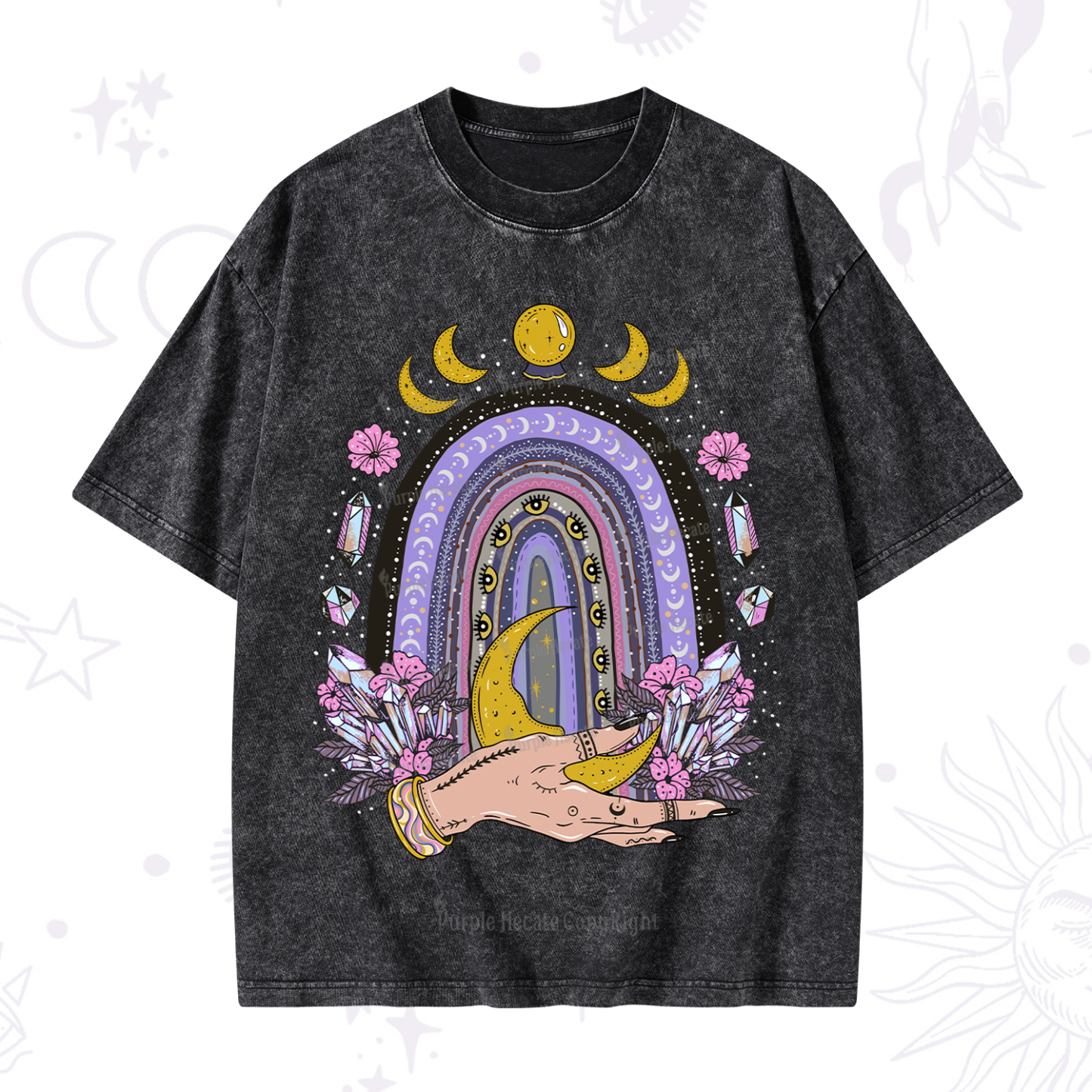 Purplehecate Magic Rainbow Washed T-Shirt