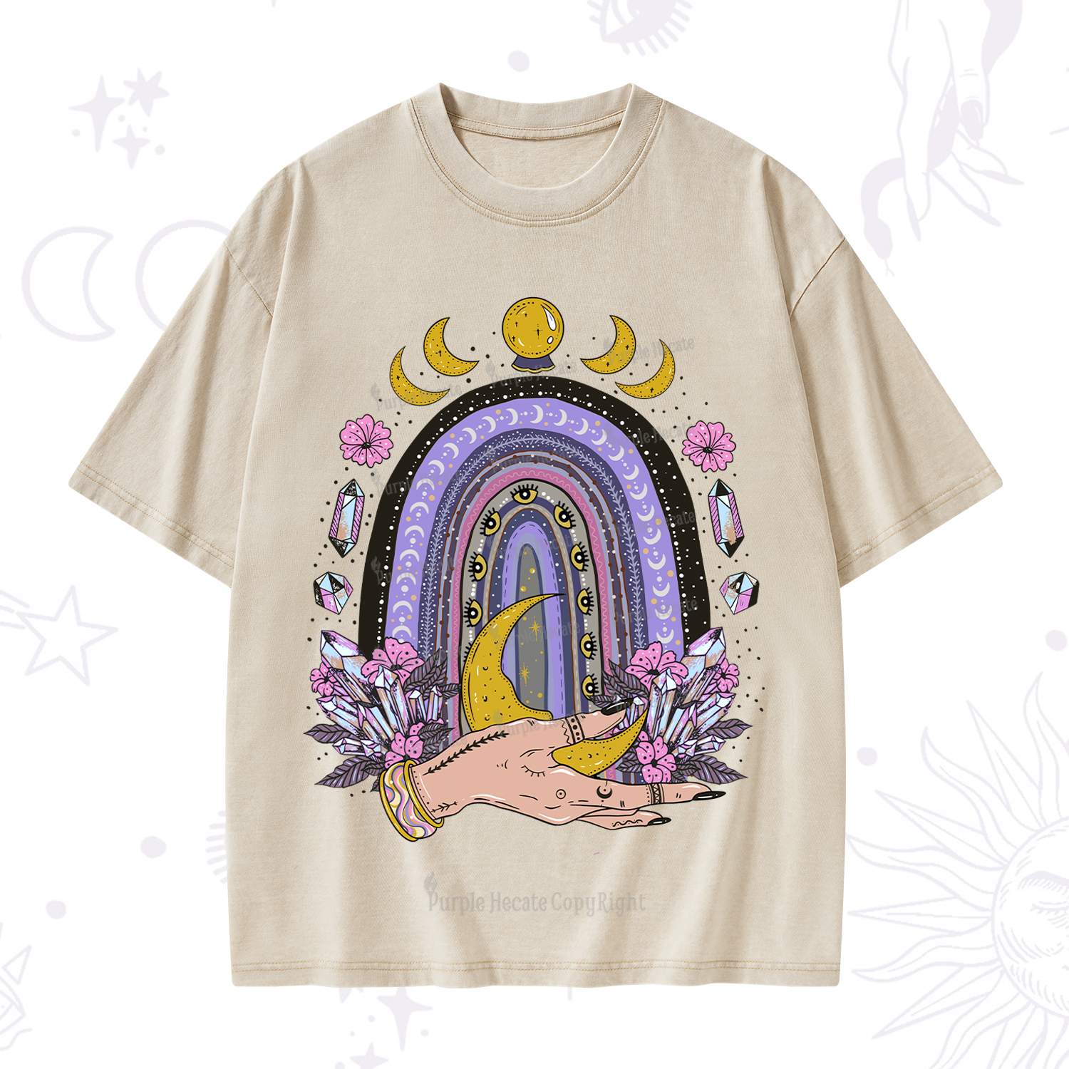 Purplehecate Magic Rainbow Washed T-Shirt