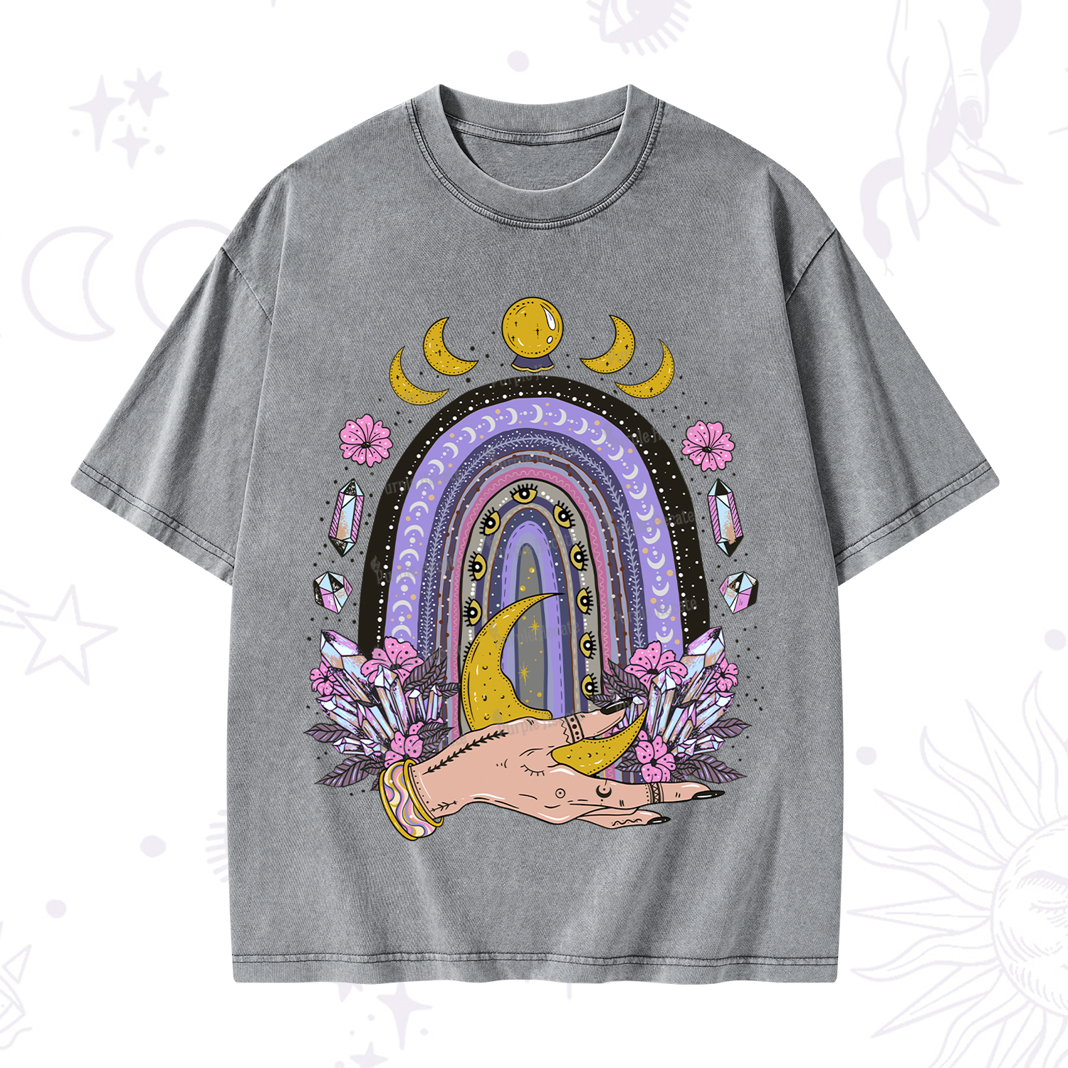 Purplehecate Magic Rainbow Washed T-Shirt