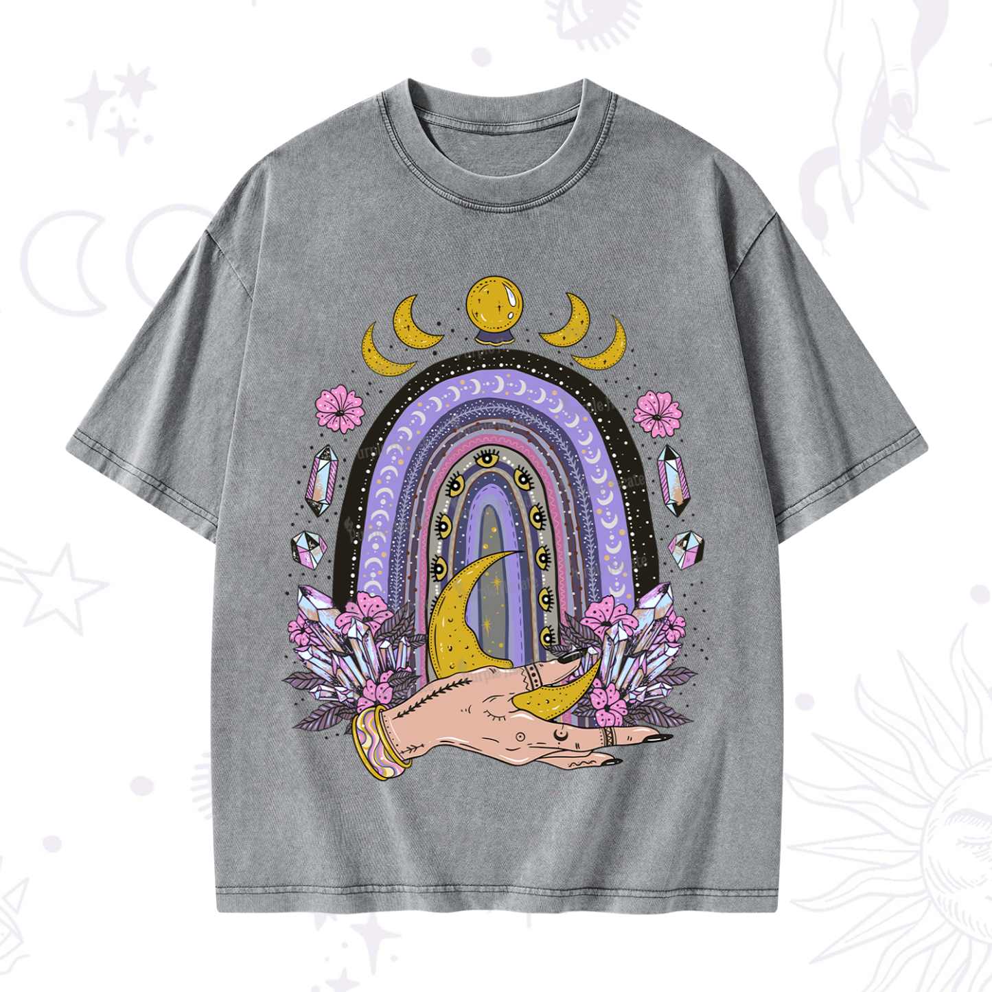 Purplehecate Magic Rainbow Washed T-Shirt