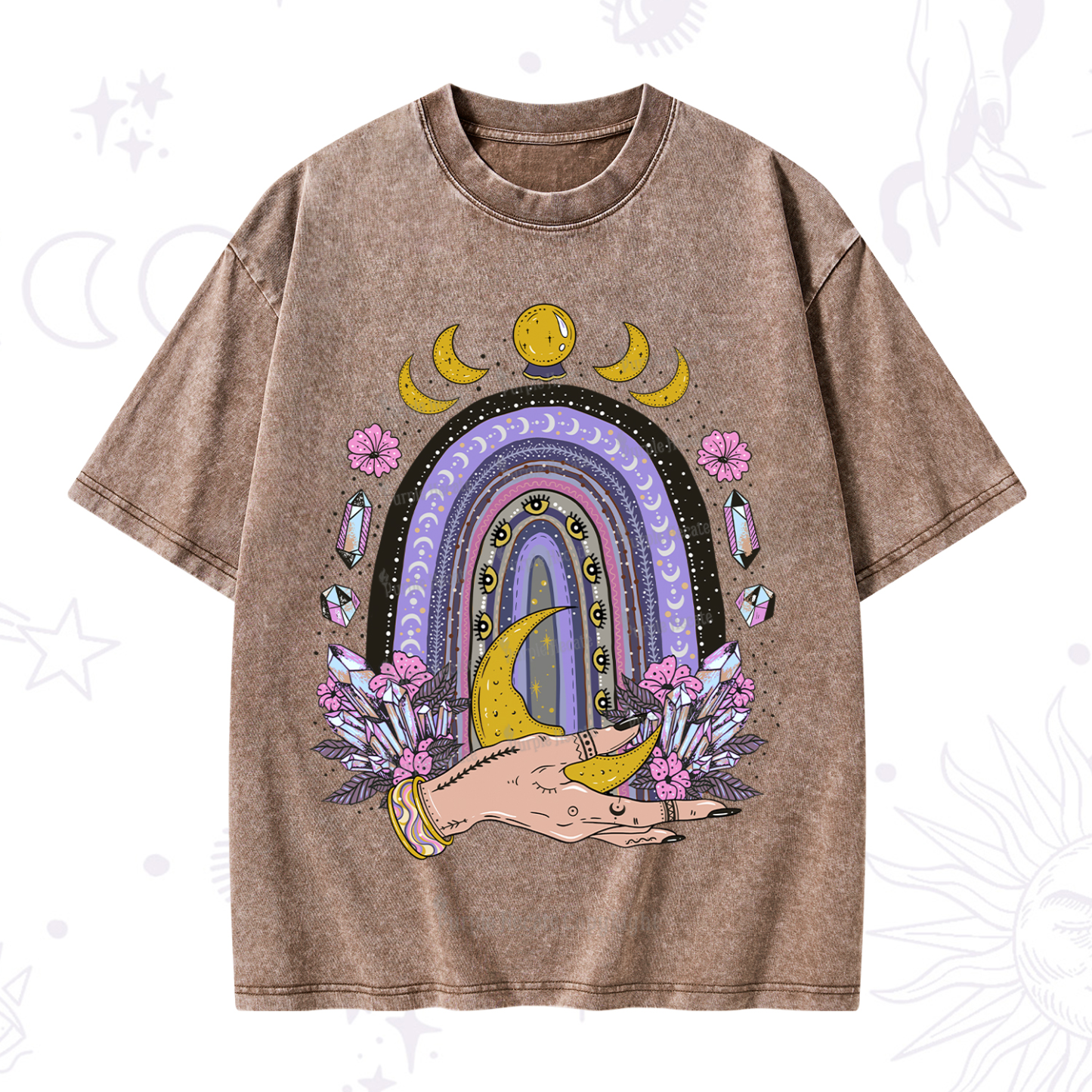 Purplehecate Magic Rainbow Washed T-Shirt