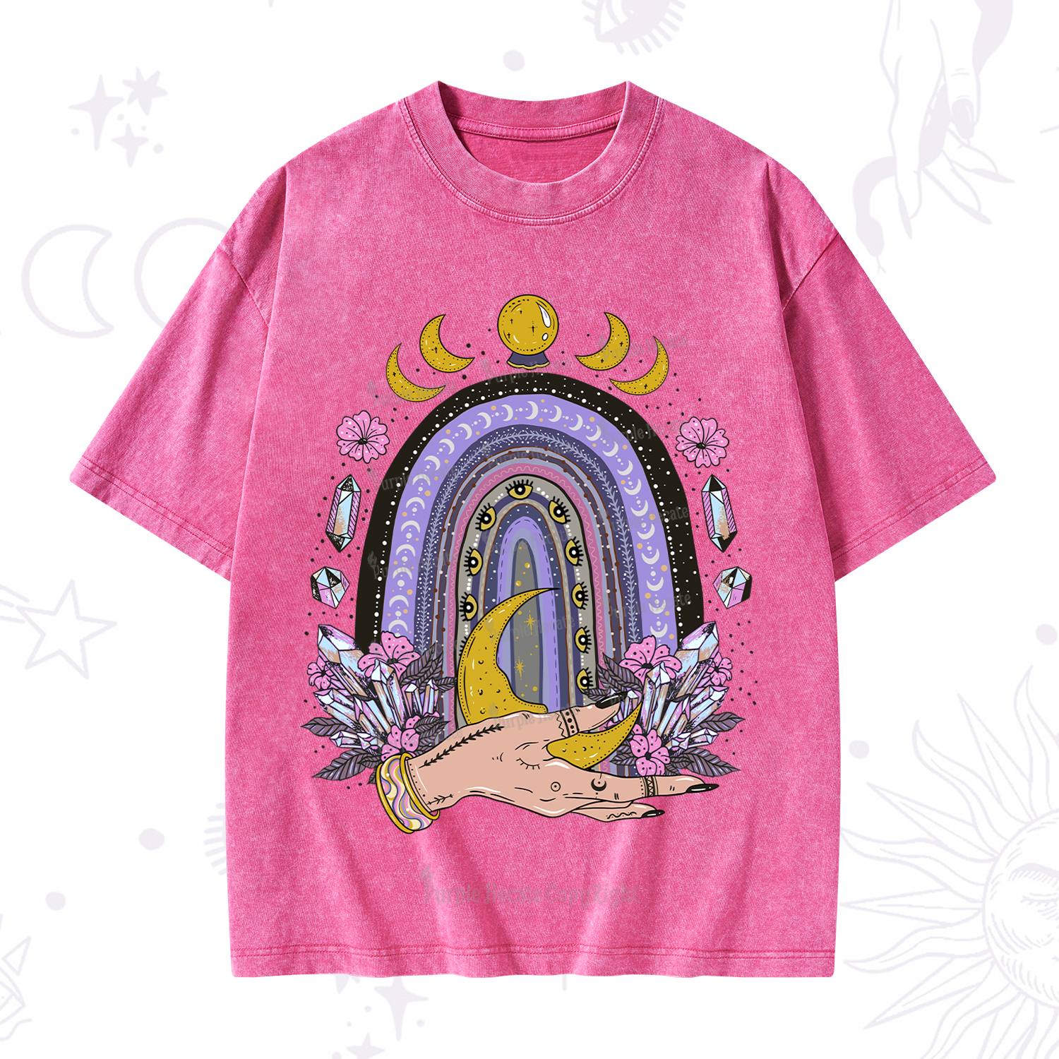 Purplehecate Magic Rainbow Washed T-Shirt