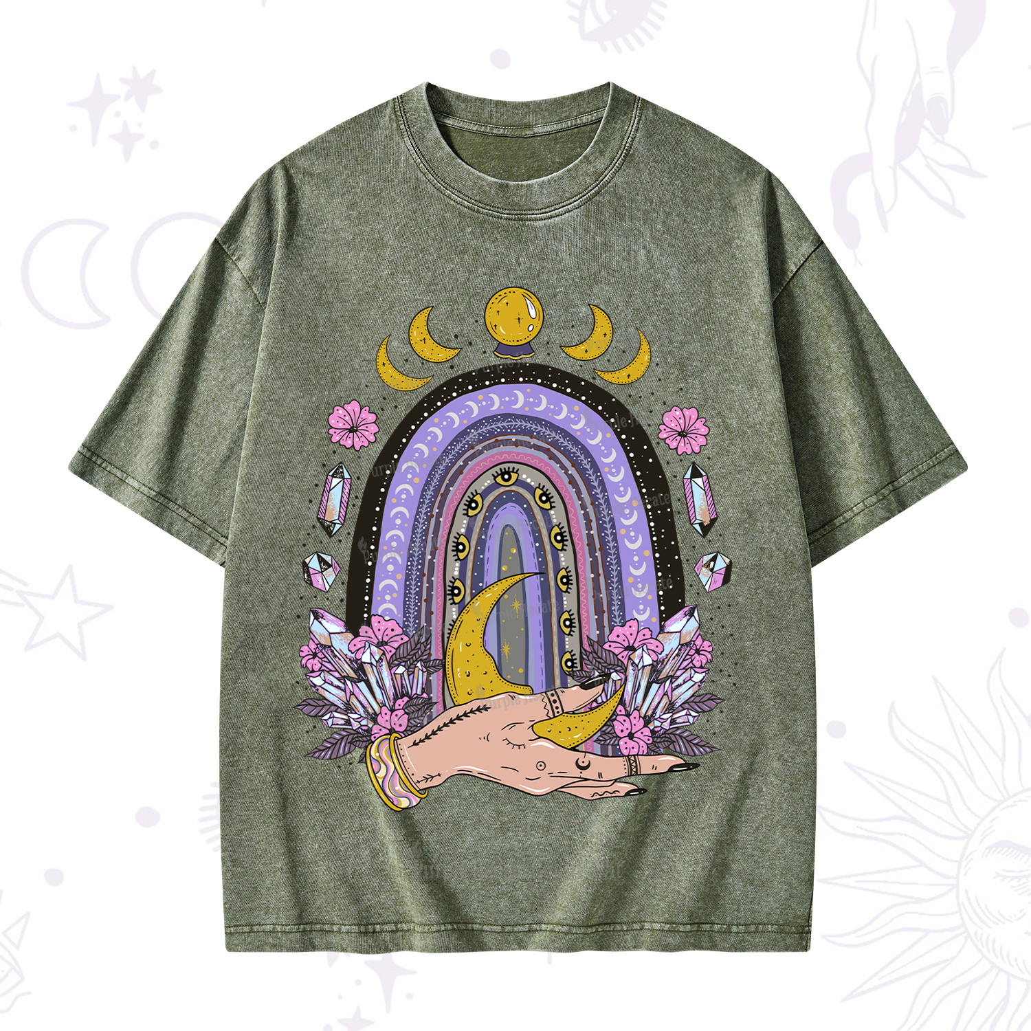 Purplehecate Magic Rainbow Washed T-Shirt