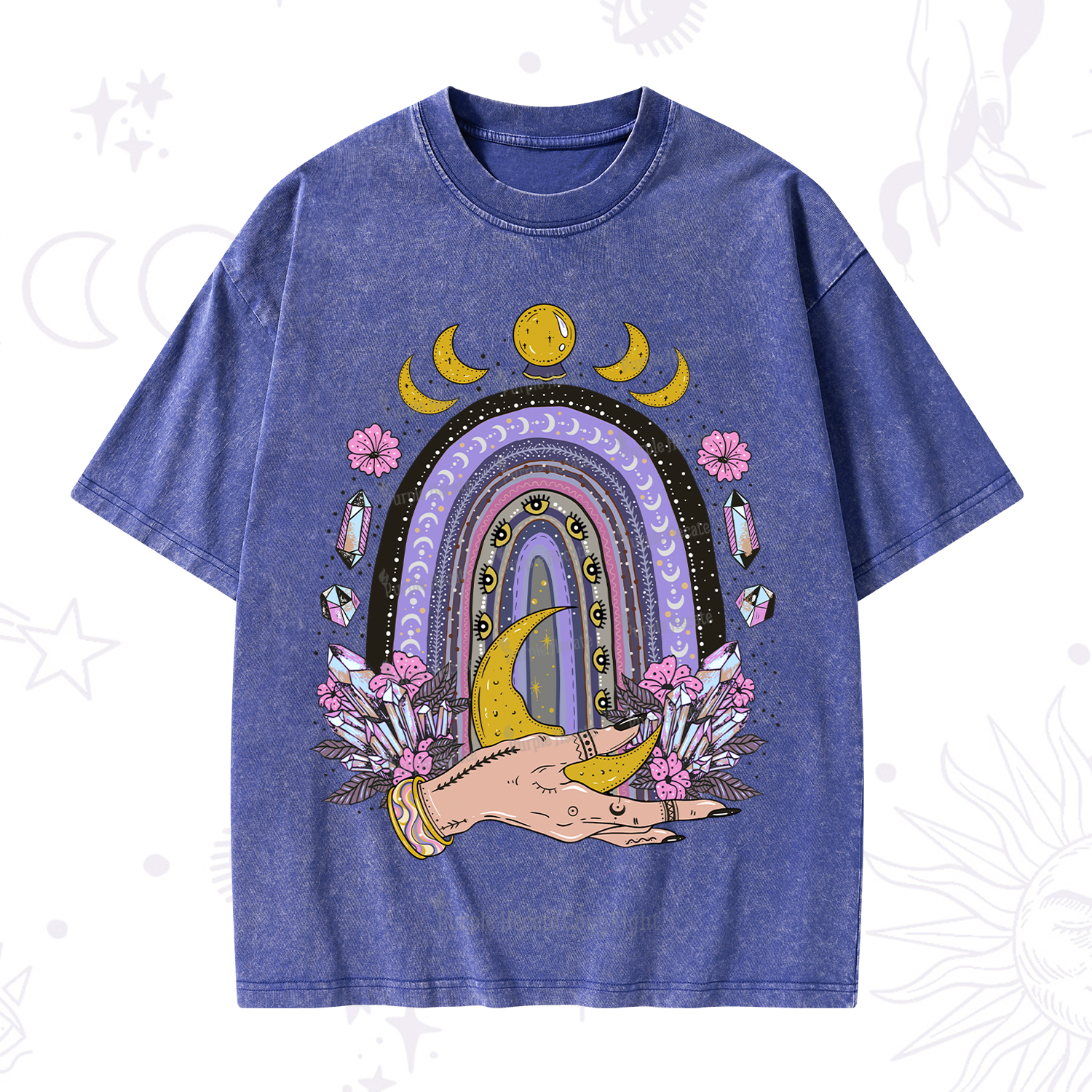 Purplehecate Magic Rainbow Washed T-Shirt