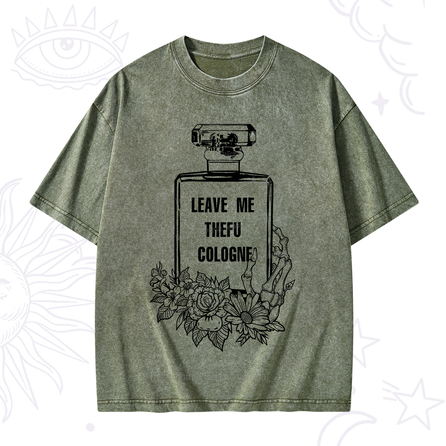 Purplehecate Leave Me The FU Cologne Washed T-Shirt