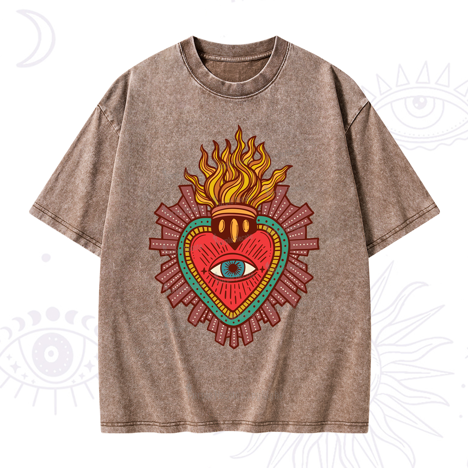 Purplehecate Sacred Heart Washed T-Shirt