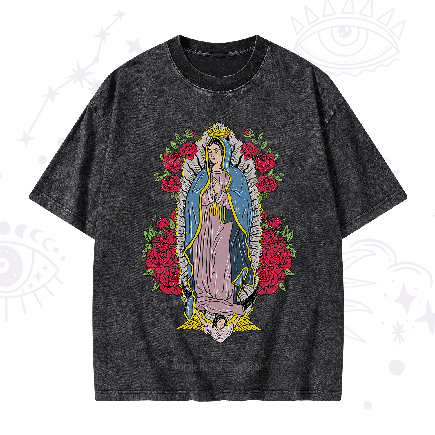 Purplehecate Mother Mary Washed T-Shirt