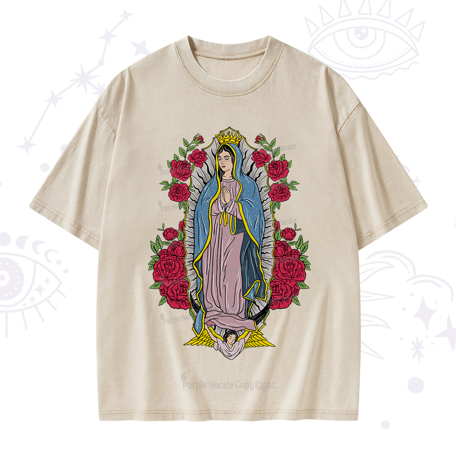 Purplehecate Mother Mary Washed T-Shirt