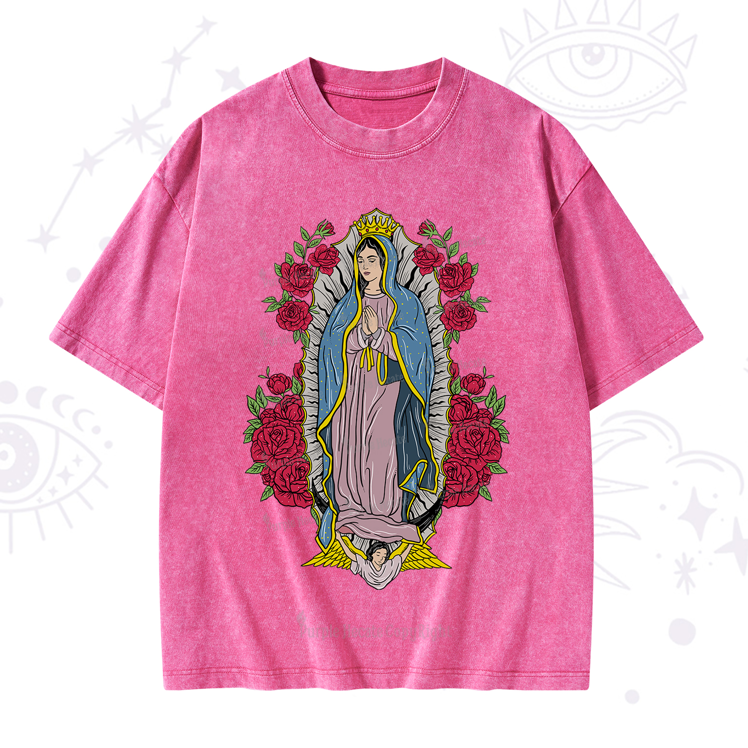 Purplehecate Mother Mary Washed T-Shirt
