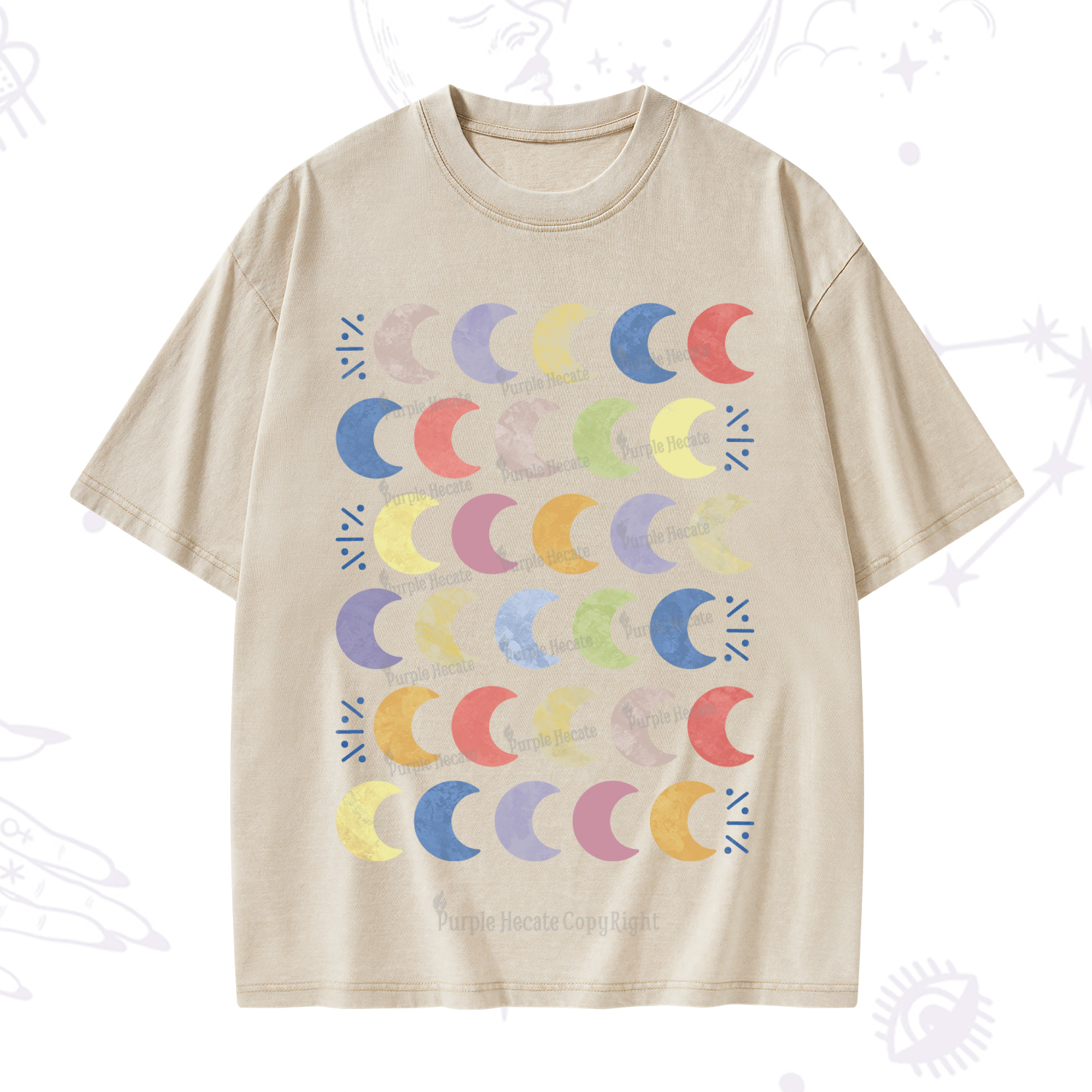 Purplehecate Every Phase Of Me Washed T-Shirt