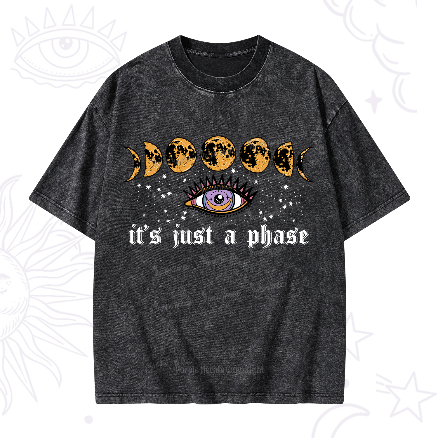 Purplehecate It's Just A Phase Washed T-Shirt