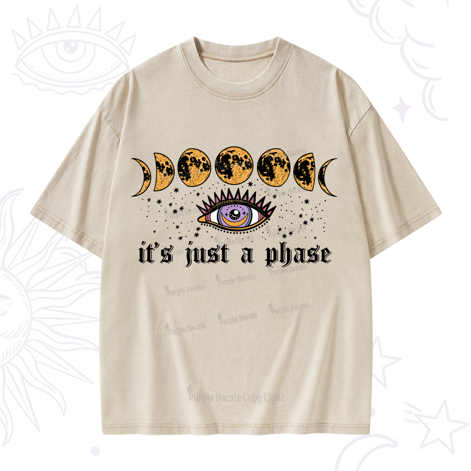 Purplehecate It's Just A Phase Washed T-Shirt