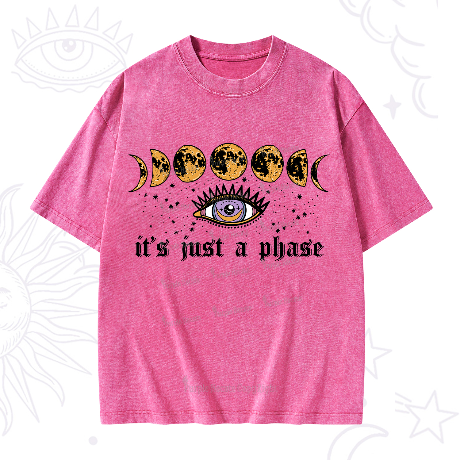 Purplehecate It's Just A Phase Washed T-Shirt