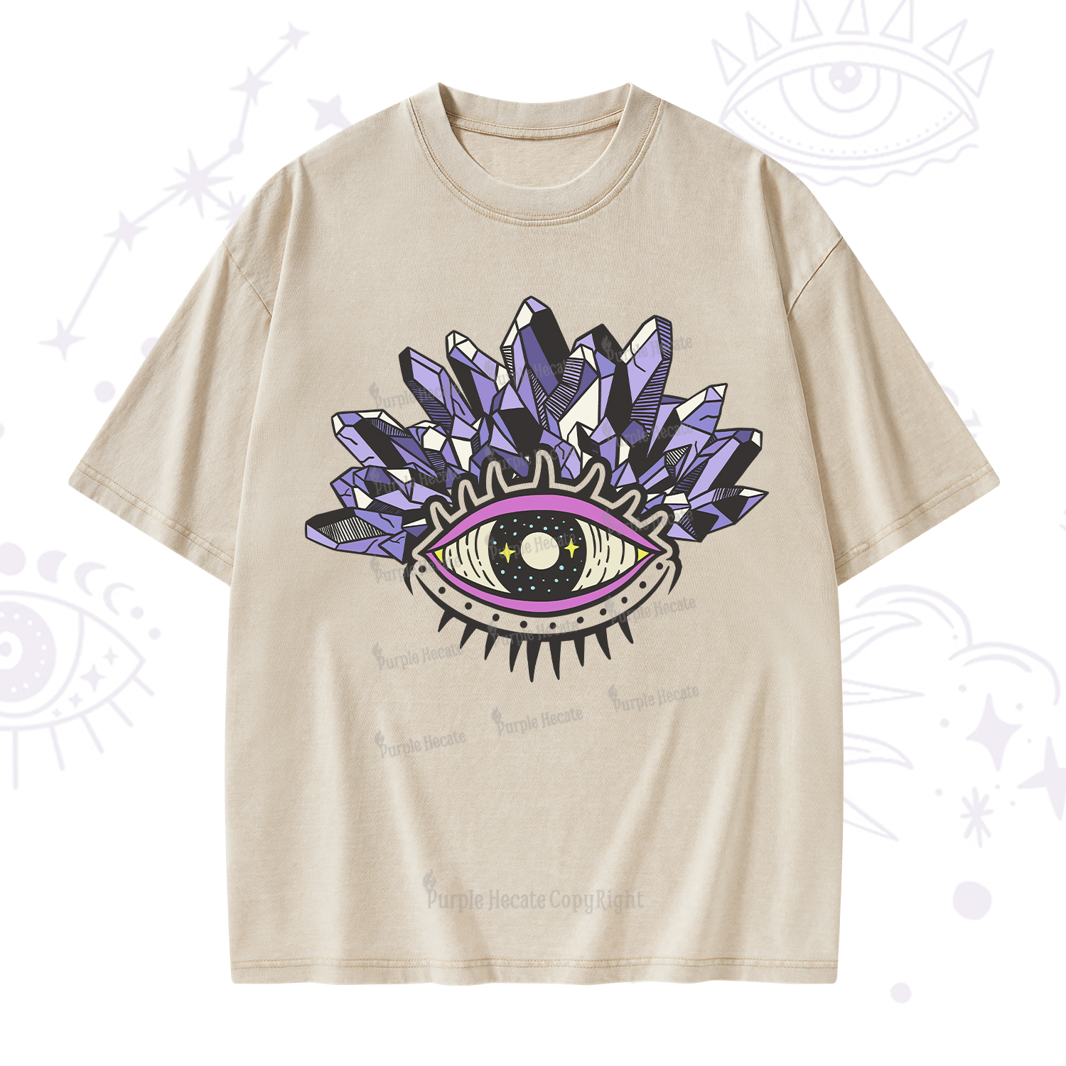 Purplehecate Crystal Eye Washed T-Shirt