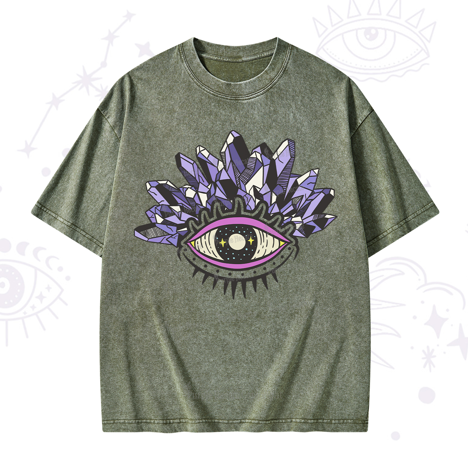 Purplehecate Crystal Eye Washed T-Shirt