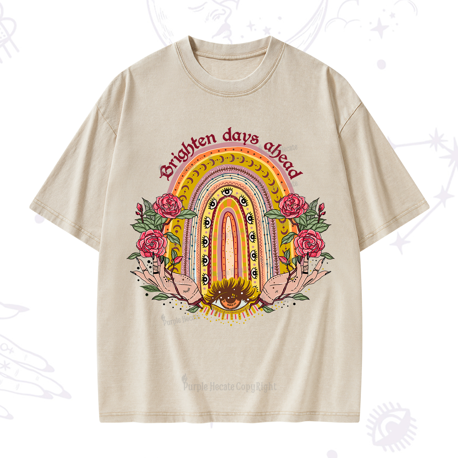 Purplehecate Brighten Days Ahead Washed T-Shirt