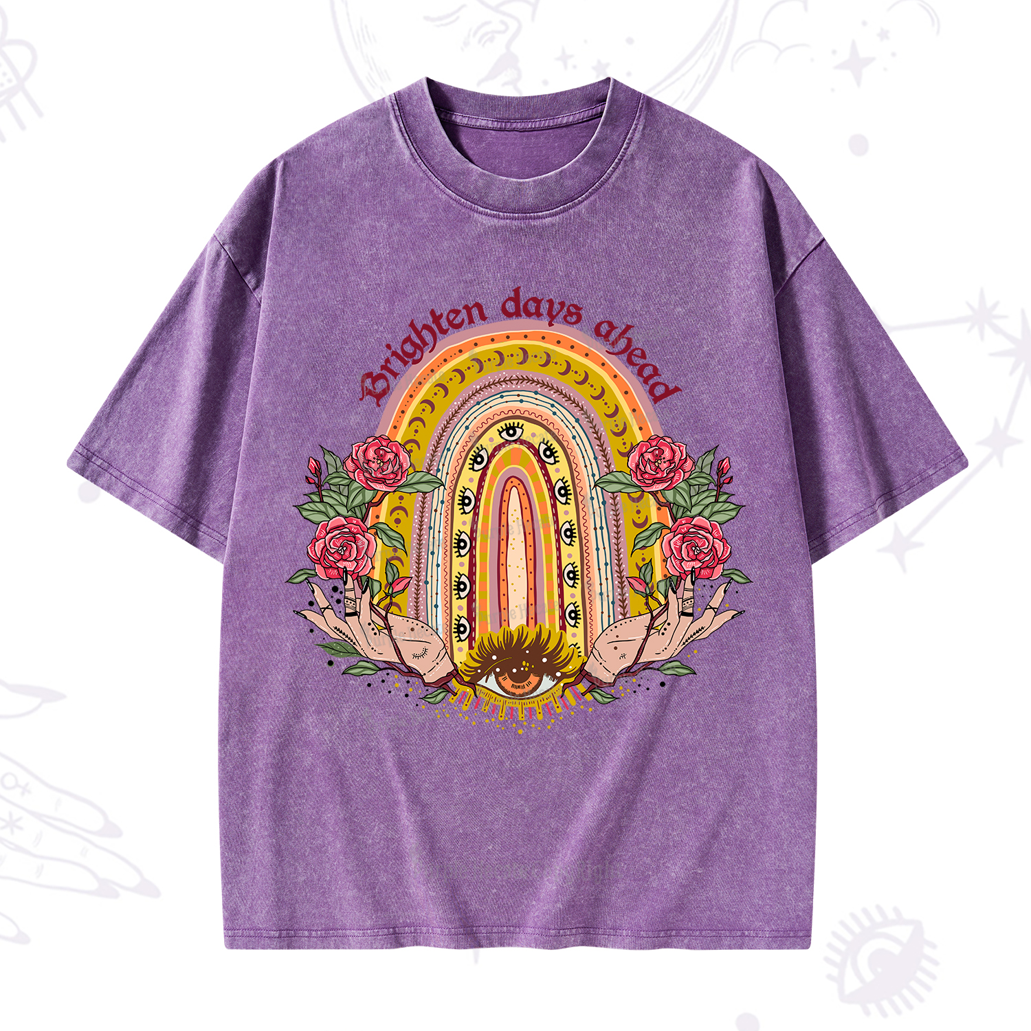 Purplehecate Brighten Days Ahead Washed T-Shirt