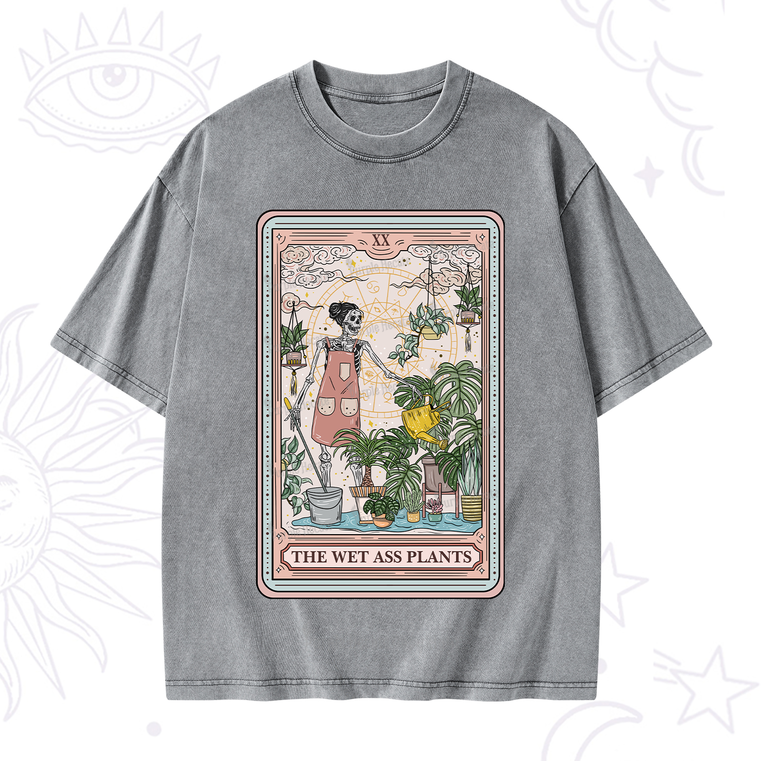 Purplehecate The Wet Ass Plants Tarot Washed T-Shirt