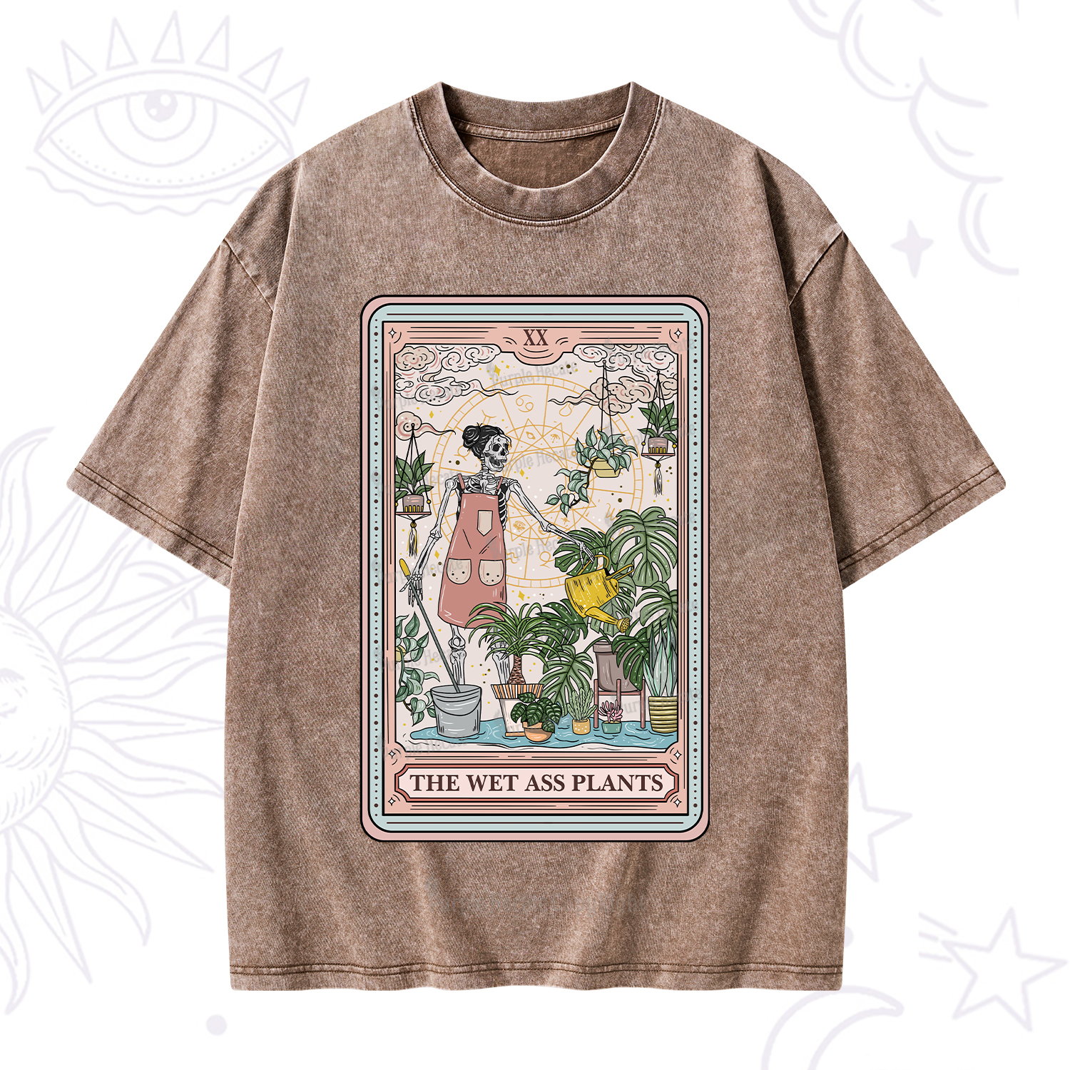 Purplehecate The Wet Ass Plants Tarot Washed T-Shirt