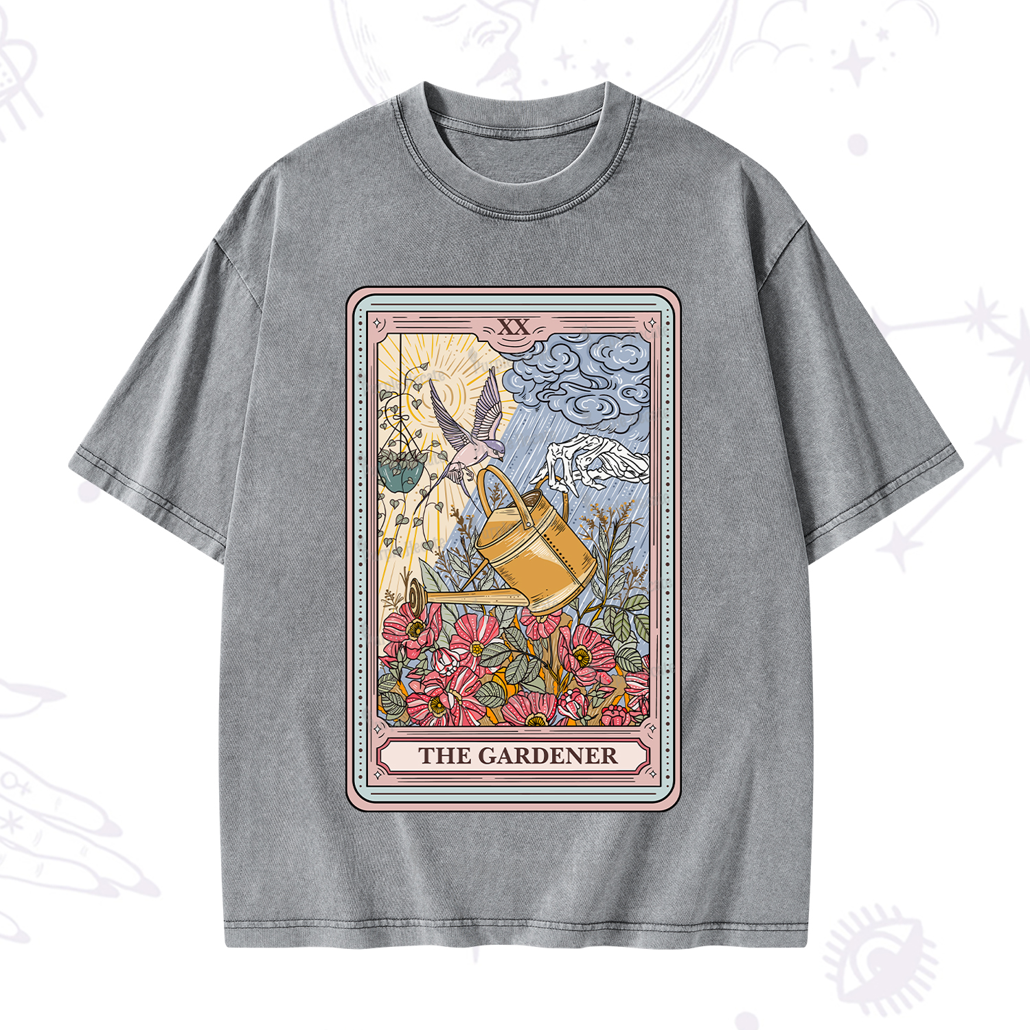 Purplehecate The Gardener Tarot Washed T-Shirt