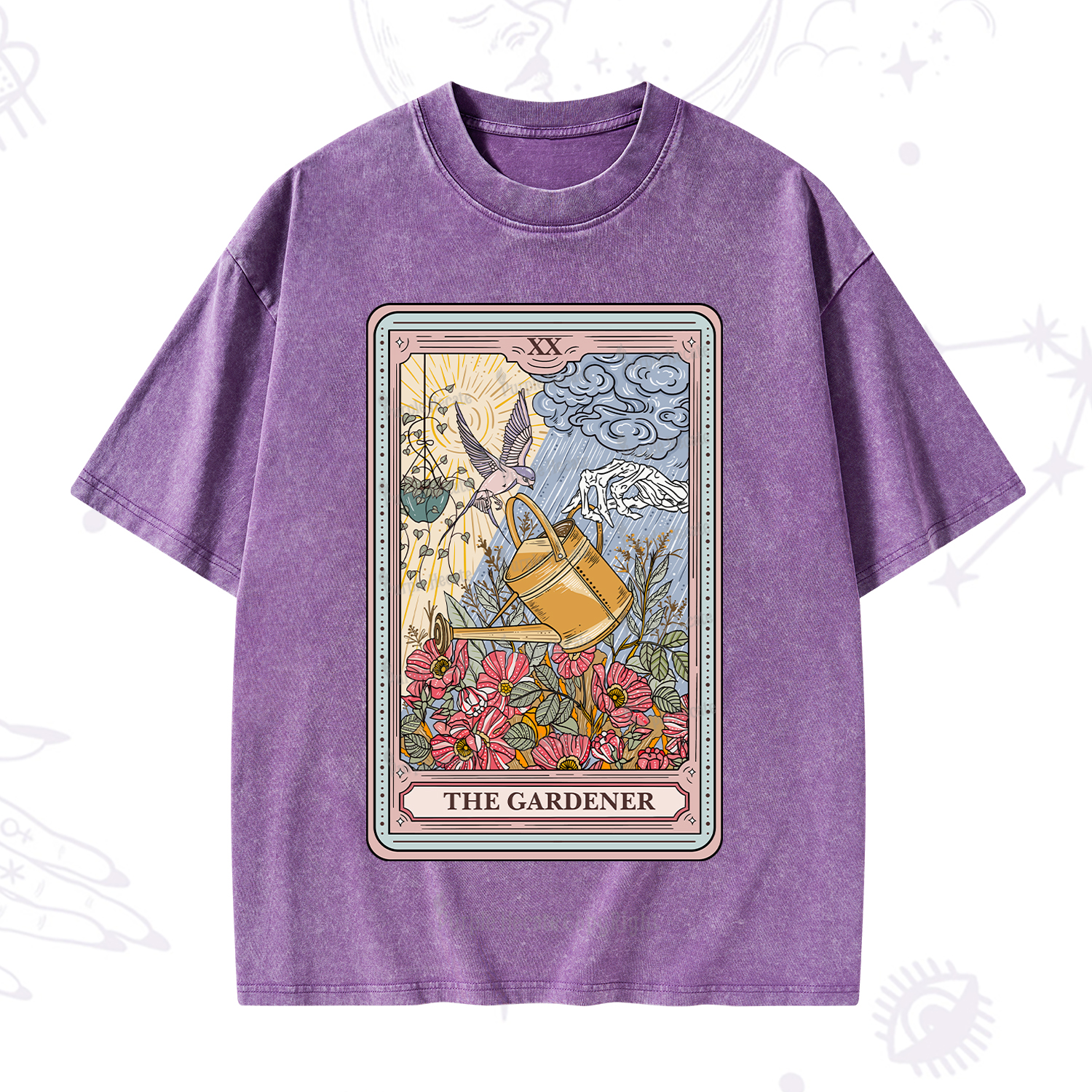 Purplehecate The Gardener Tarot Washed T-Shirt