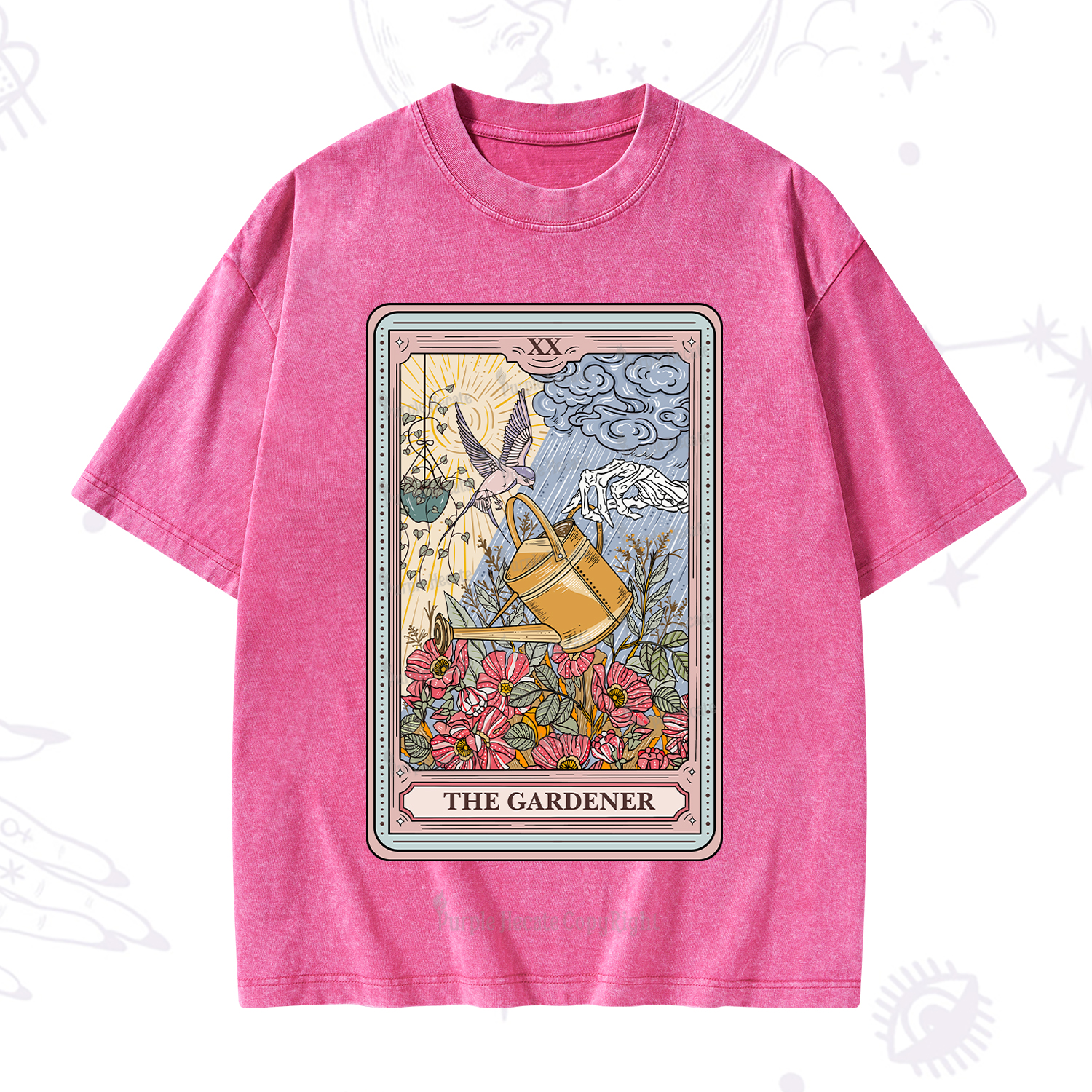 Purplehecate The Gardener Tarot Washed T-Shirt