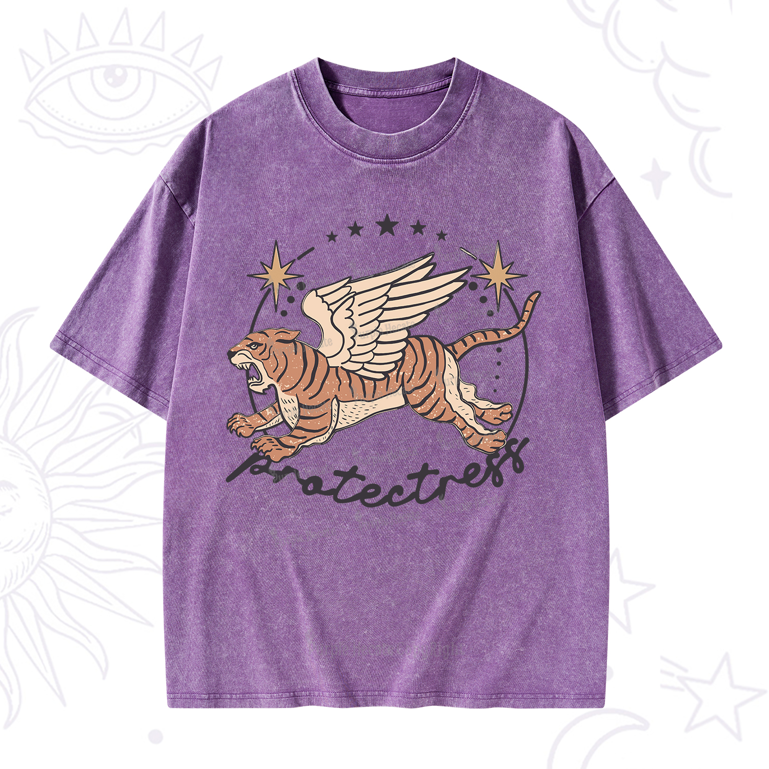 Purplehecate Protectress Washed T-Shirt