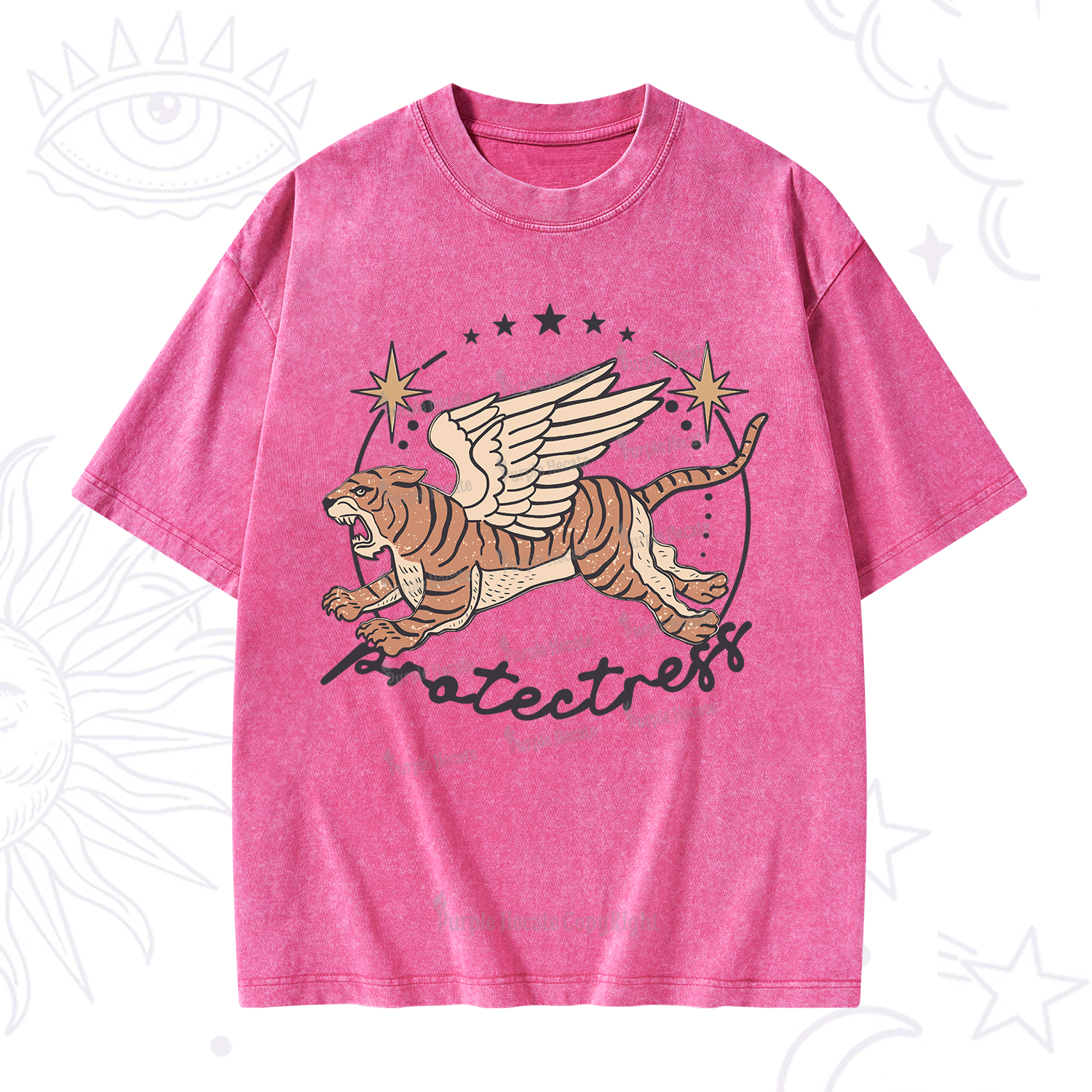 Purplehecate Protectress Washed T-Shirt