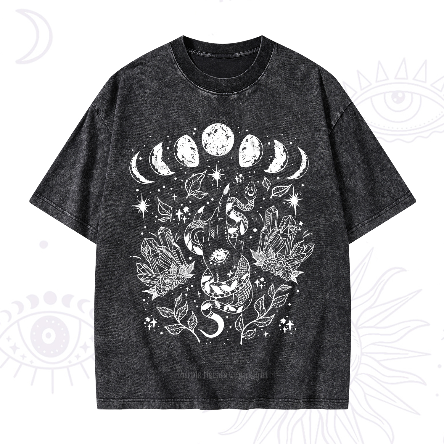 Purplehecate Reach For The Moon Washed T-Shirt