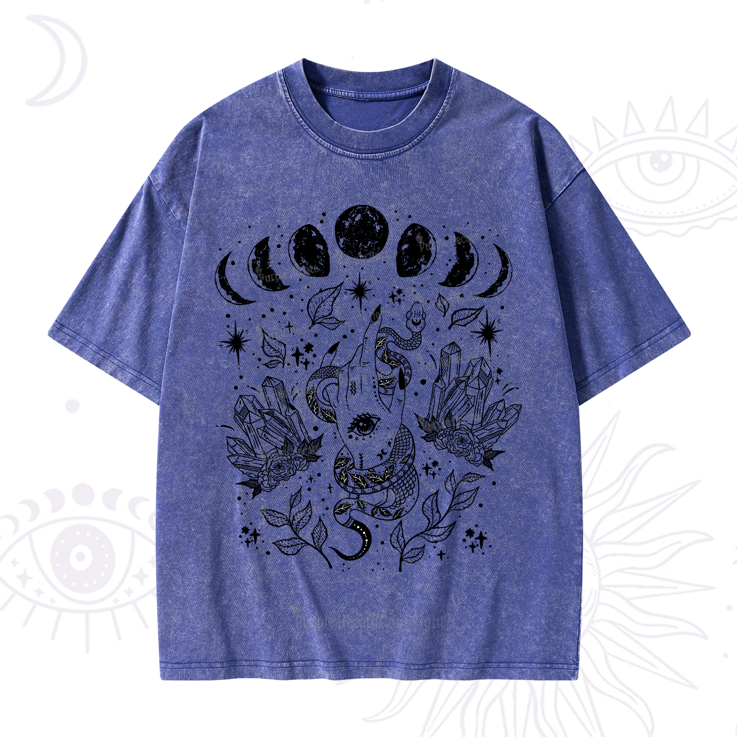 Purplehecate Reach For The Moon Washed T-Shirt
