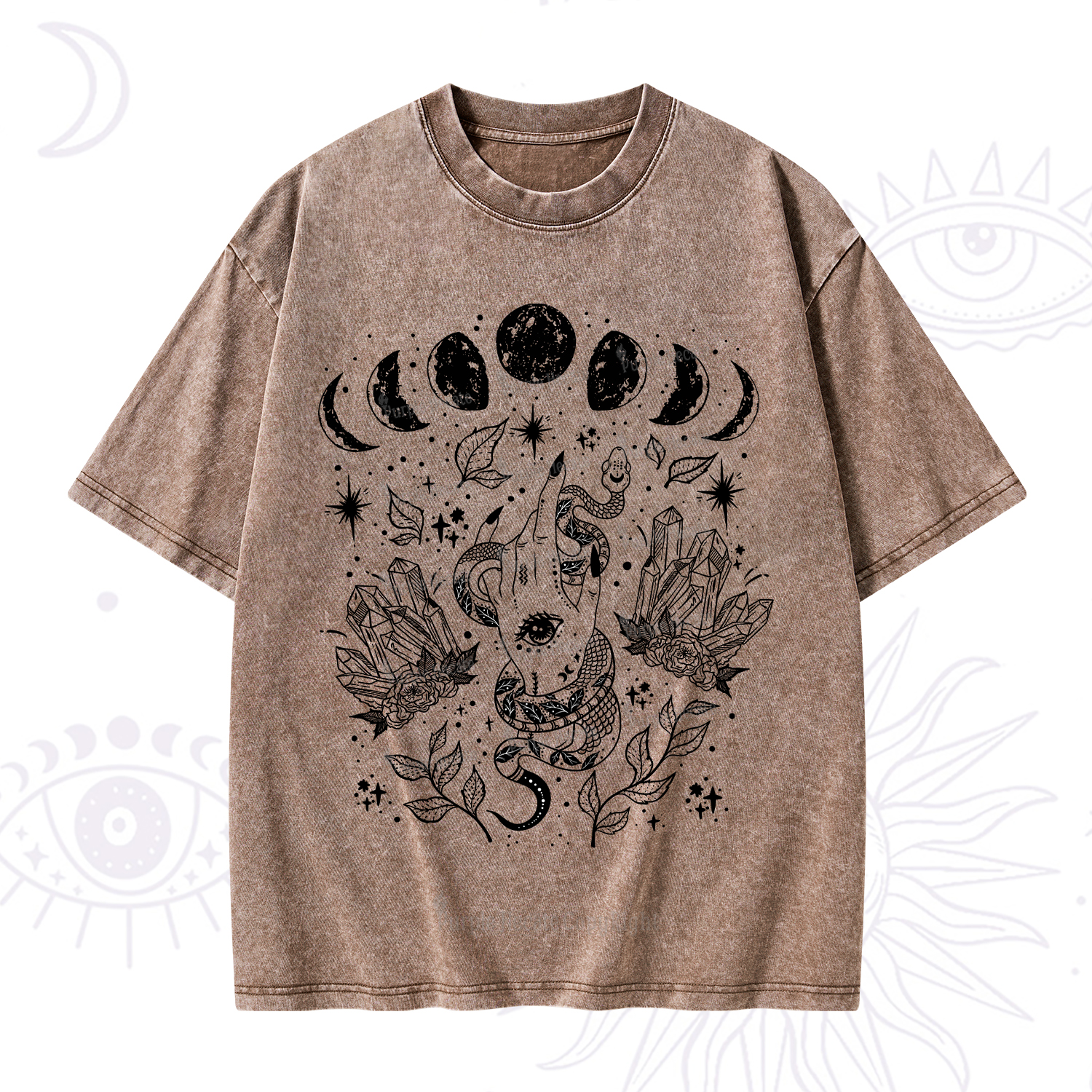 Purplehecate Reach For The Moon Washed T-Shirt
