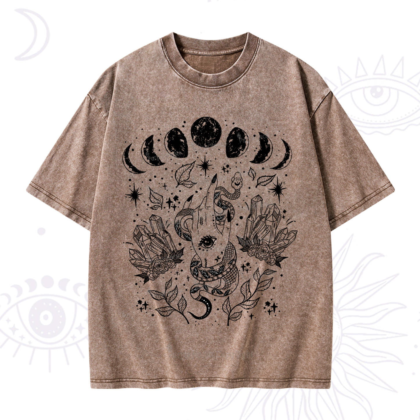 Purplehecate Reach For The Moon Washed T-Shirt