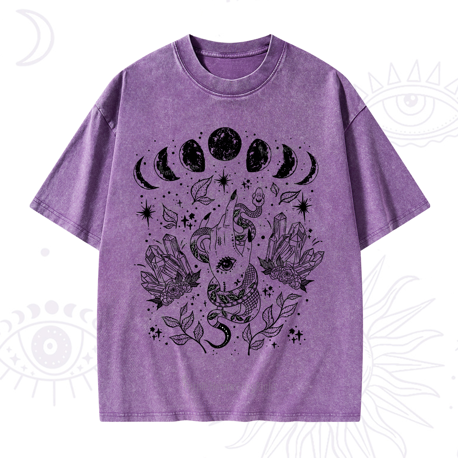 Purplehecate Reach For The Moon Washed T-Shirt
