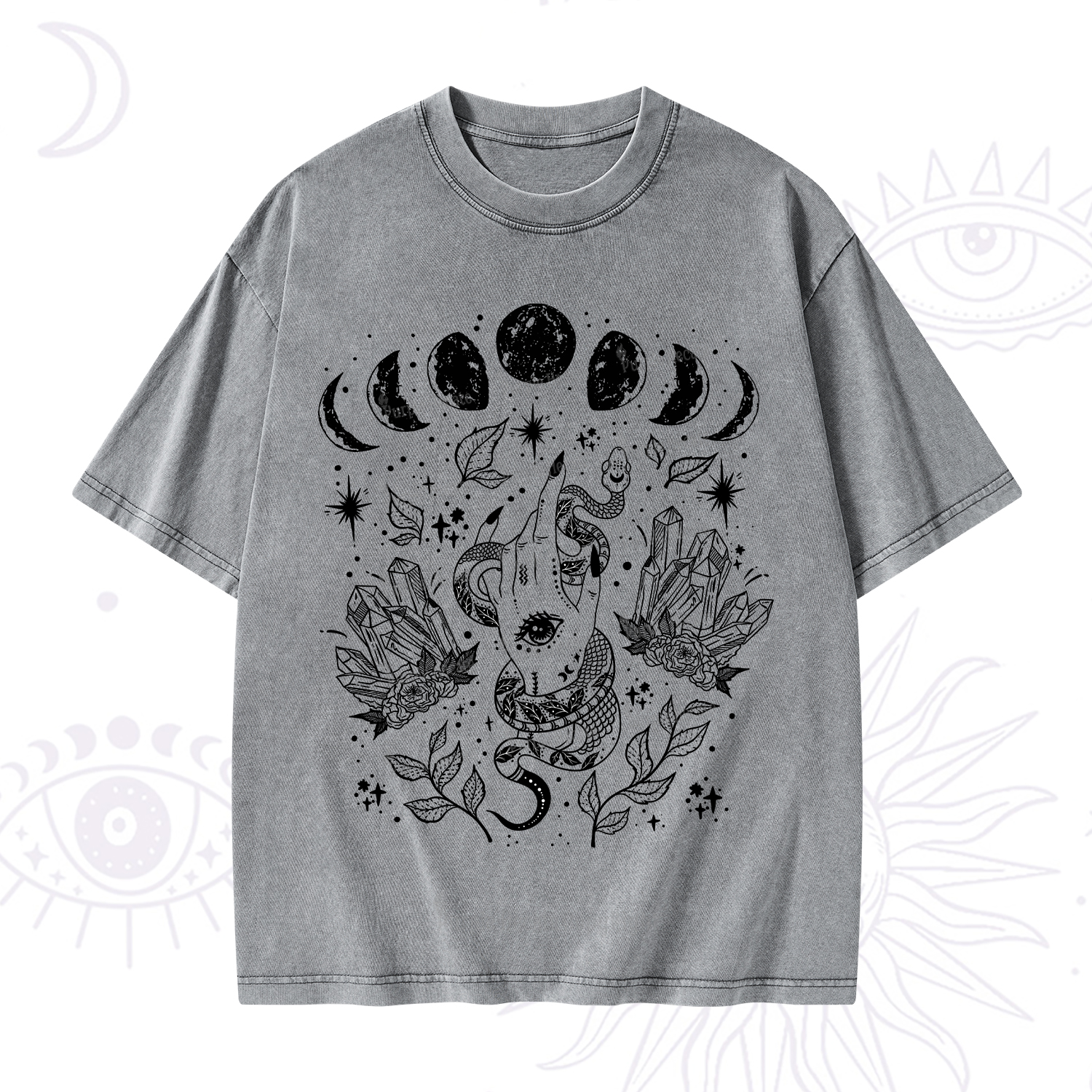 Purplehecate Reach For The Moon Washed T-Shirt