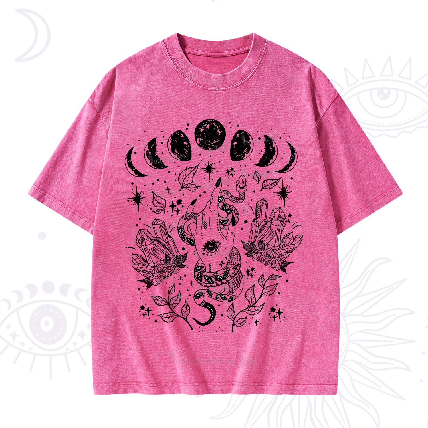 Purplehecate Reach For The Moon Washed T-Shirt
