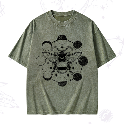 Purplehecate Moon Bee Washed T-Shirt