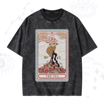 Purplehecate The Tea Tarot Washed T-Shirt