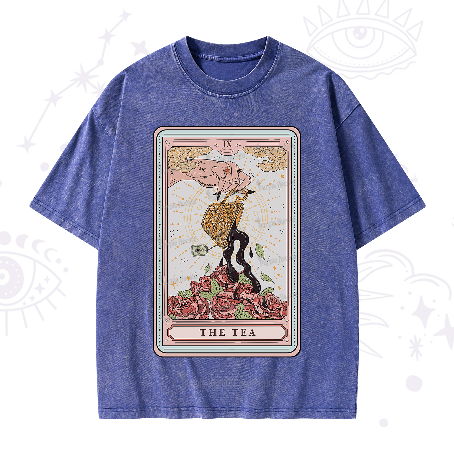Purplehecate The Tea Tarot Washed T-Shirt