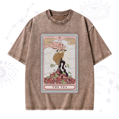 Purplehecate The Tea Tarot Washed T-Shirt