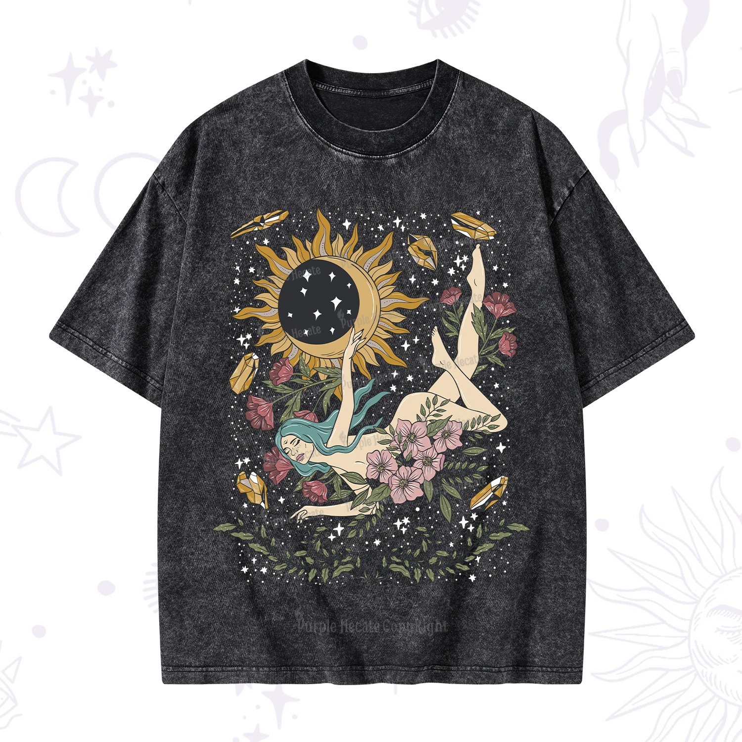 Purplehecate My Girl Your Day Will Come Washed T-Shirt