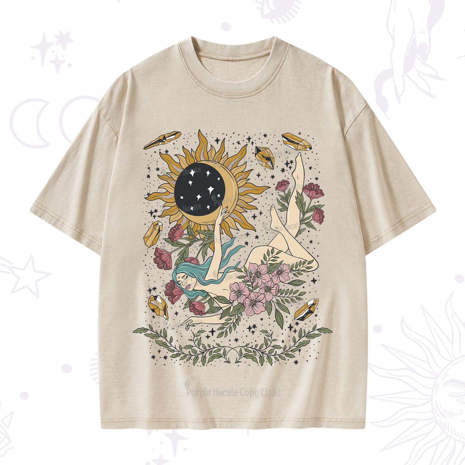 Purplehecate My Girl Your Day Will Come Washed T-Shirt