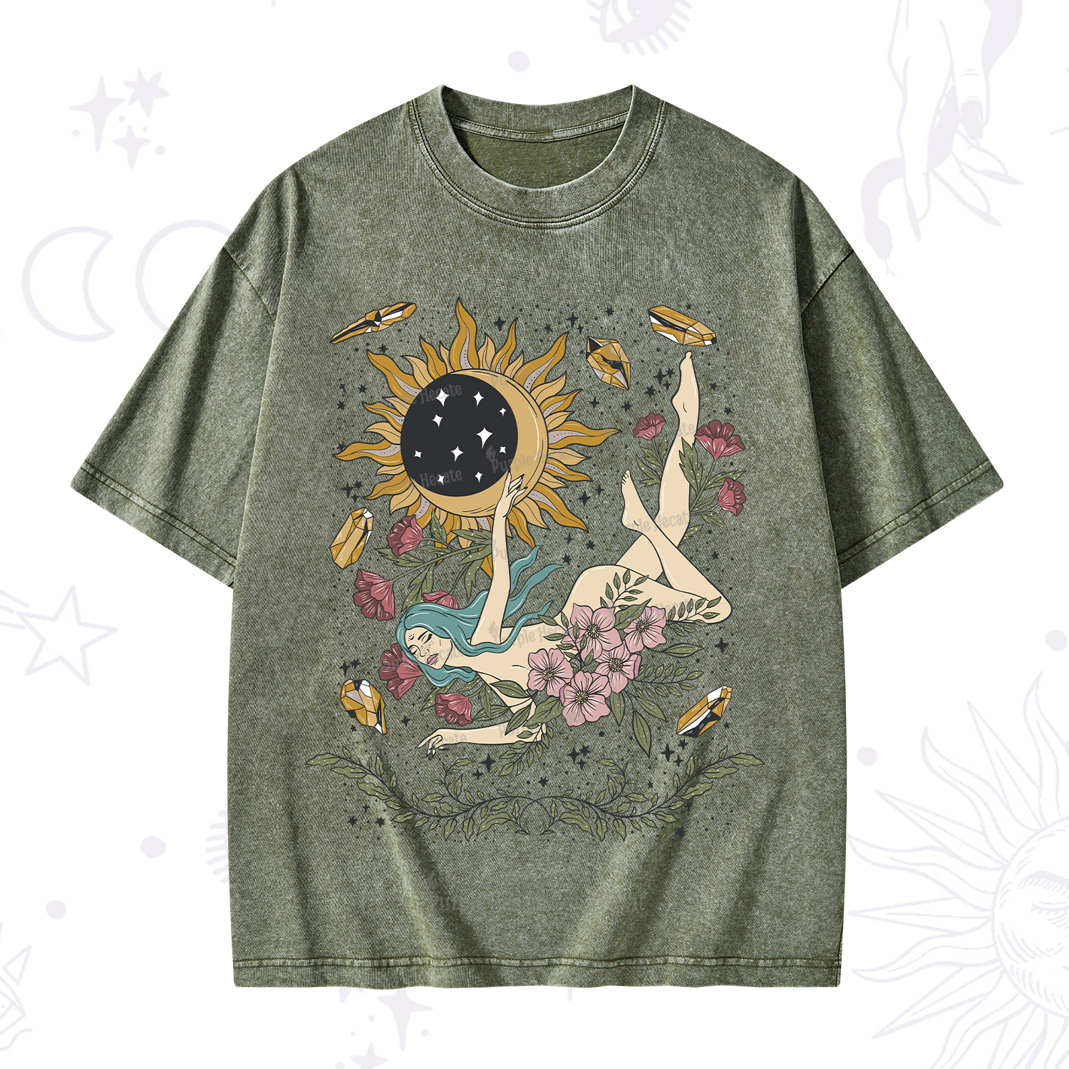 Purplehecate My Girl Your Day Will Come Washed T-Shirt