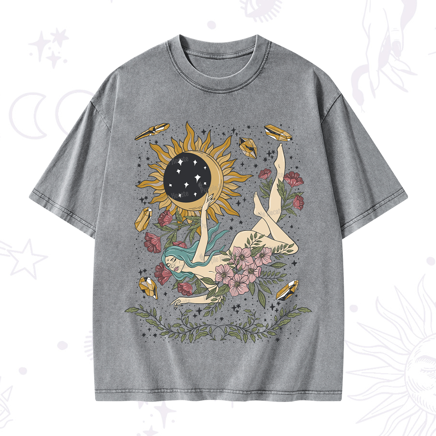 Purplehecate My Girl Your Day Will Come Washed T-Shirt