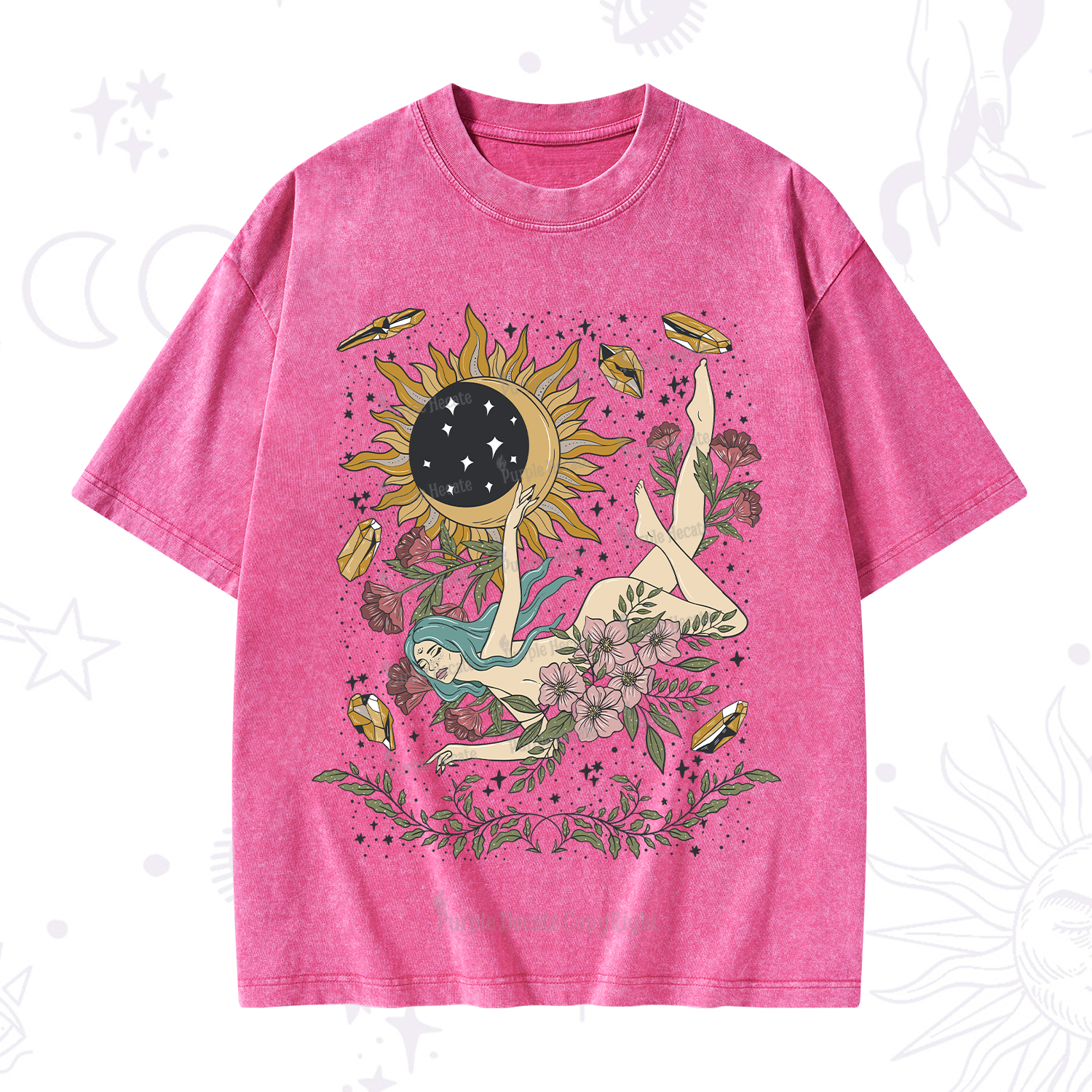 Purplehecate My Girl Your Day Will Come Washed T-Shirt