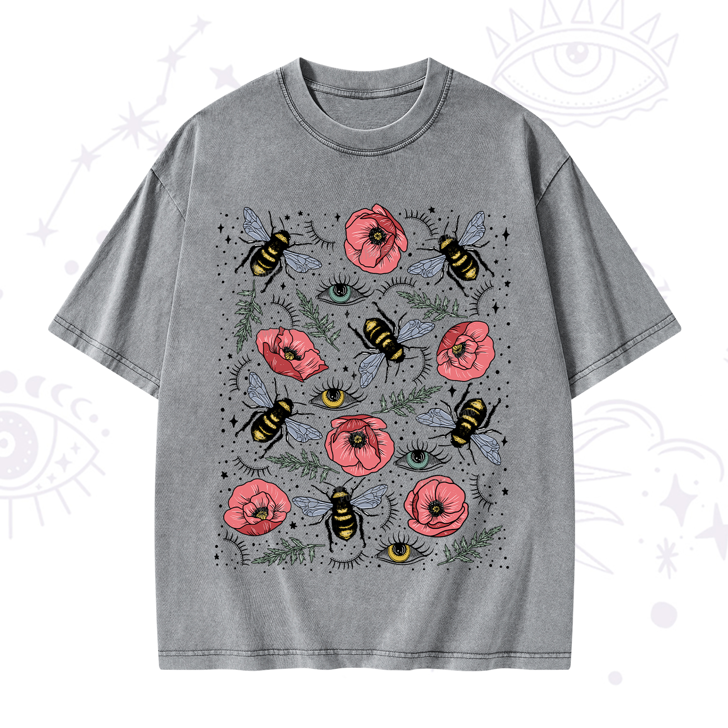 Purplehecate The Bee's Knees Washed T-Shirt