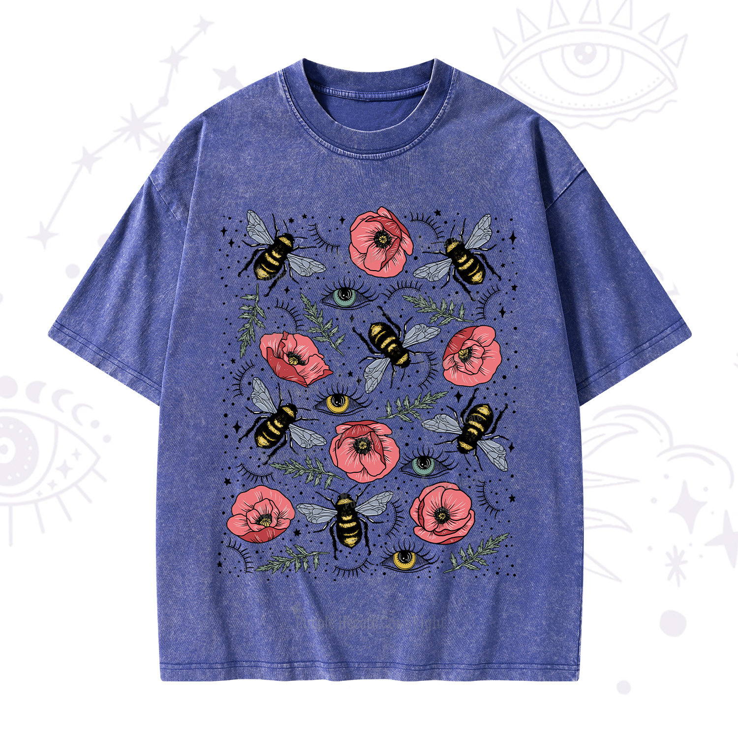 Purplehecate The Bee's Knees Washed T-Shirt