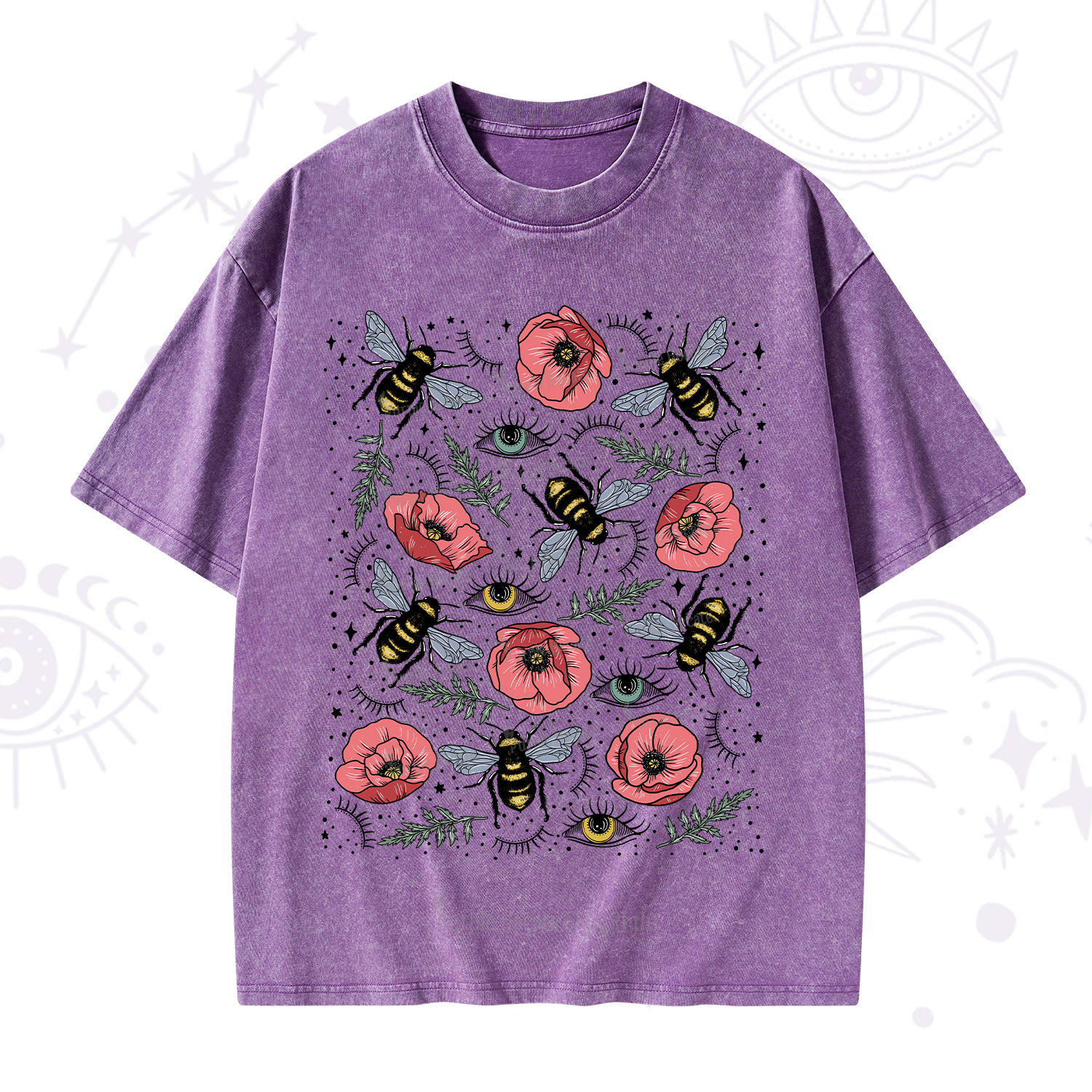 Purplehecate The Bee's Knees Washed T-Shirt