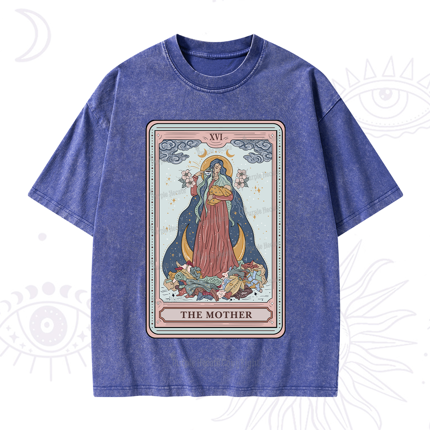 Purplehecate The Mother Tarot Washed T-Shirt
