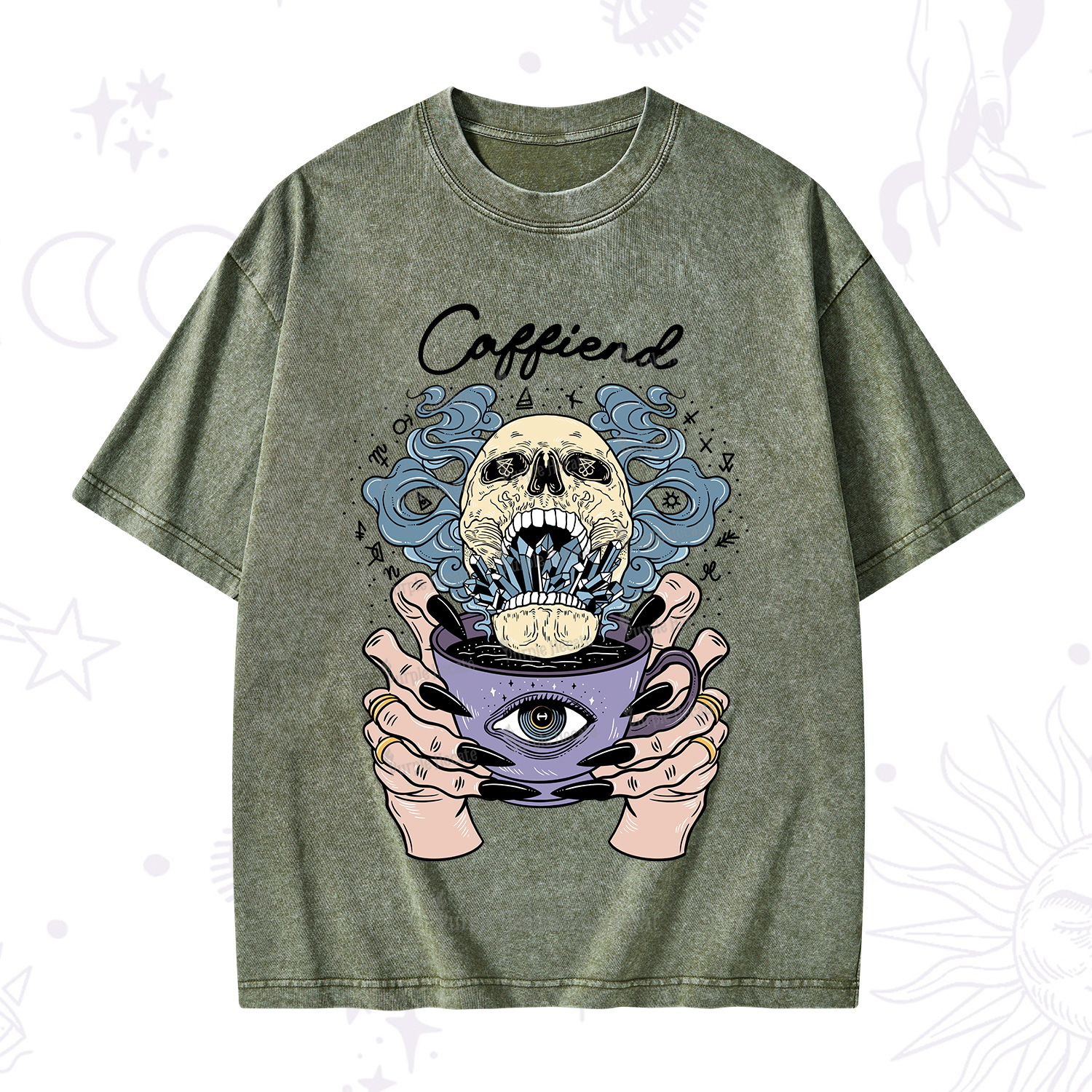Purplehecate Caffiend Washed T-Shirt